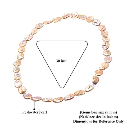 AAA Freshwater Cultured Pearl Necklace, Pearl Necklace For Women, Opera Length Necklace, Coin Pearl Necklace