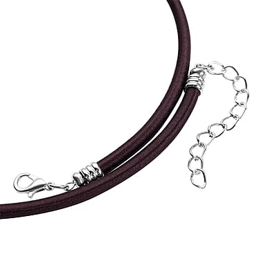Enhanced Brown Agate and Multi Gemstones Beaded Necklace 17-19 Inches in Cord and Silvertone 248.50 ctw
