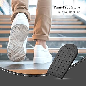 Livmore Set of 2 Black Polymer and Shungite Infused, Dotted Gel Heel Pad