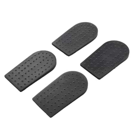 Set of 2 Black Polymer and Shungite Infused, Dotted Gel Heel Pad (2.30x2.10x4.30) image number 2