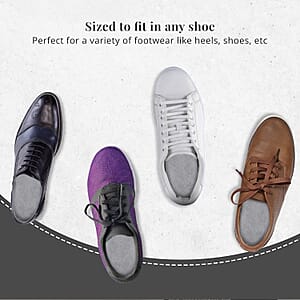 Livmore Set of 2 Black Polymer and Shungite Infused, Dotted Gel Heel Pad