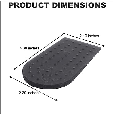 Livmore Set of 2 Black Polymer and Shungite Infused, Dotted Gel Heel Pad