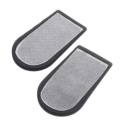 Livmore Set of 2 Black Polymer and Shungite Infused, Dotted Gel Heel Pad