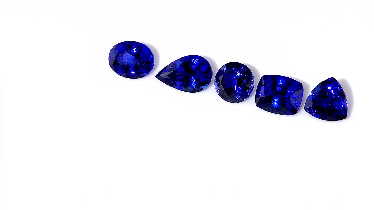 Certified AAAA VIVID Tanzanite (Trl Size Varies) 10.00 ctw