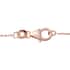 Natural White Zircon Q Pendant Necklace 20 Inches in Vermeil Rose Gold Over Sterling Silver 0.70 ctw image number 5