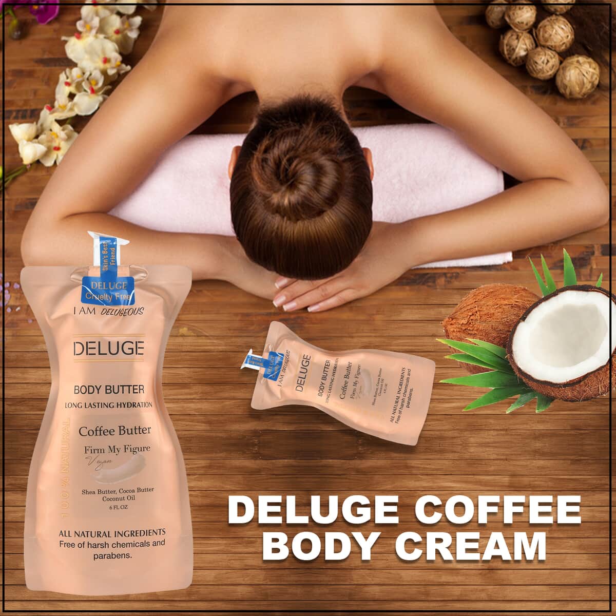 Deluge Coffee Body Cream (6oz) Made in USA image number 1