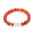 Set of 2 Enhanced Red Agate Beaded Bracelet in Stainless Steel 180.00 ctw image number 2