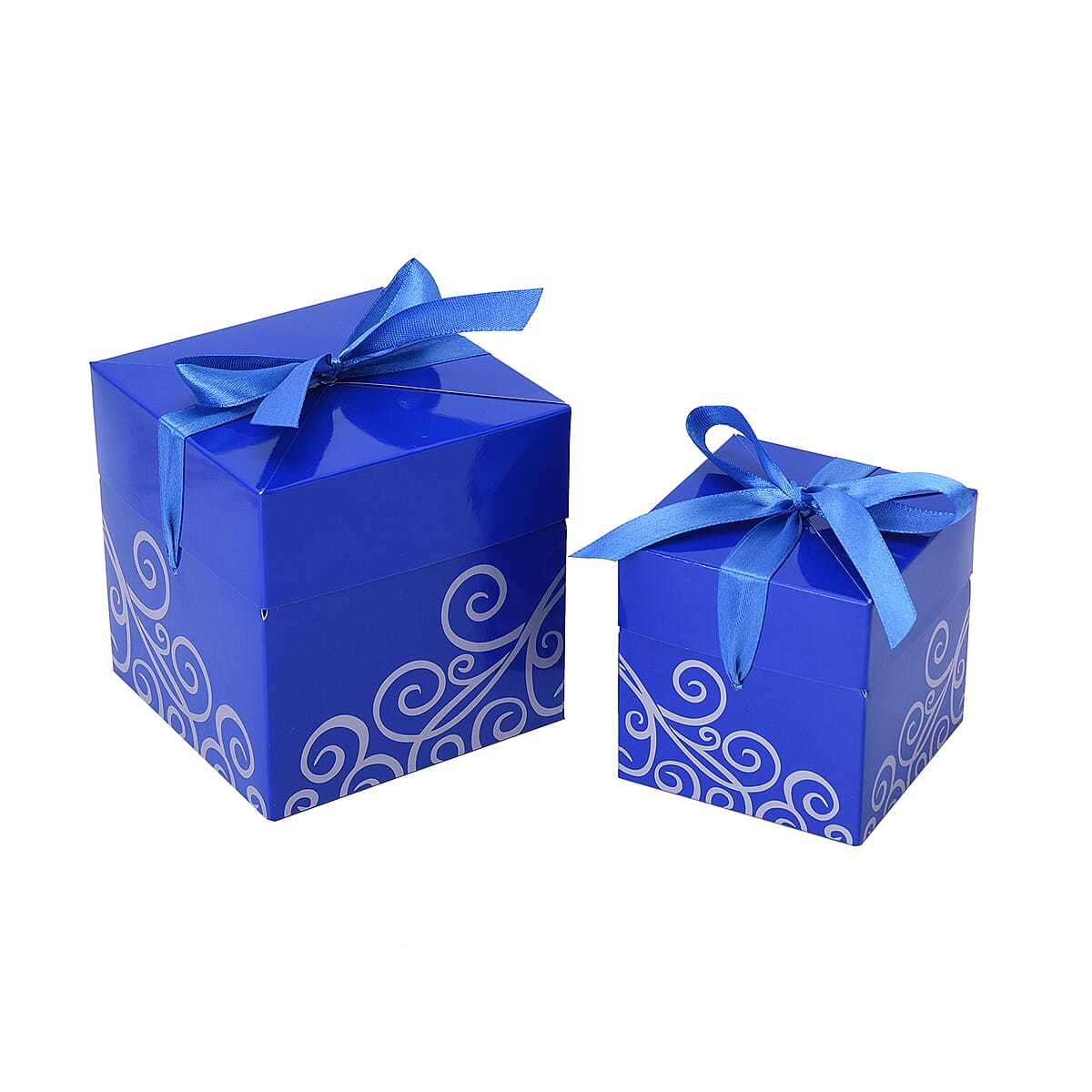 Set of 10pcs Blue Paper, Ribbon Bow Snowflakes and Christmas Tree Pattern Gift Box with Christmas Tree Card and Stocking Card image number 6