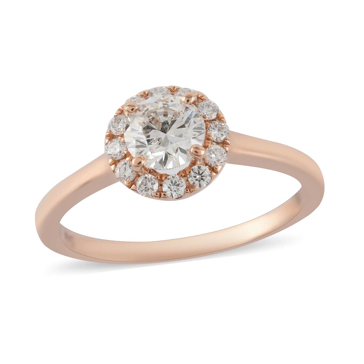 14K Rose Gold Diamond Ring (Size 6.5) 2.10 Grams 0.65 ctw image number 0