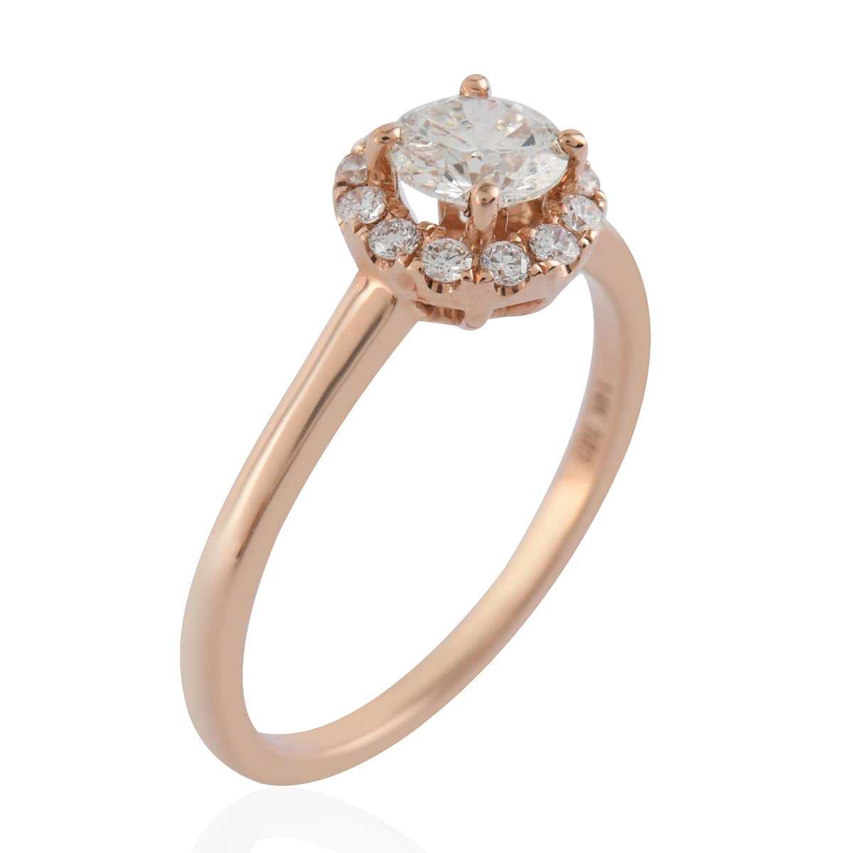 14K Rose Gold Diamond Ring (Size 6.5) 2.10 Grams 0.65 ctw image number 2