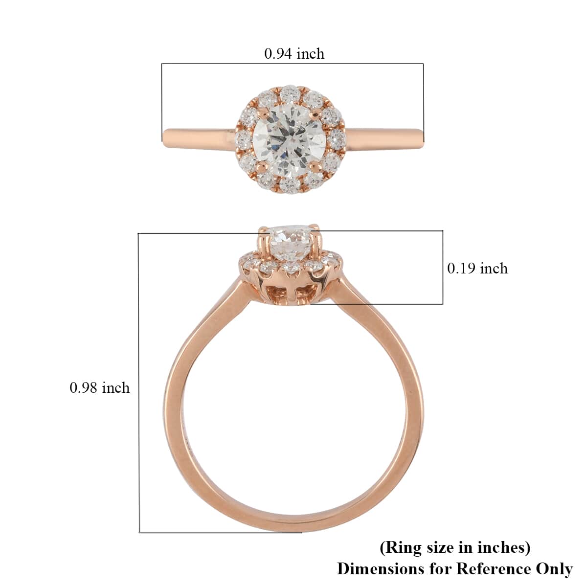 14K Rose Gold Diamond Ring (Size 6.5) 2.10 Grams 0.65 ctw image number 4