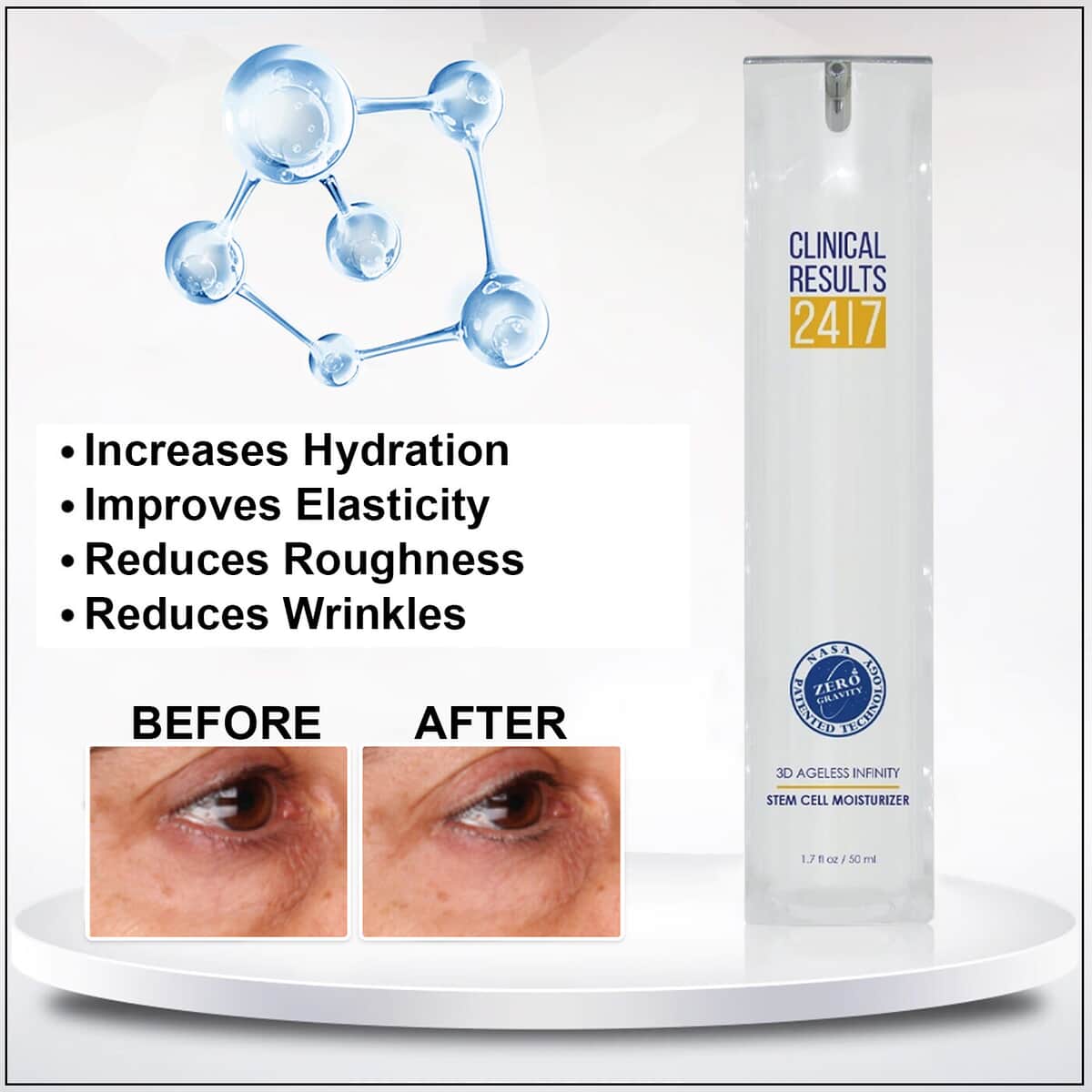 Clinical Results NASA 3D Ageless Infinity Stem Cell Moisturizer 1.7 oz image number 5