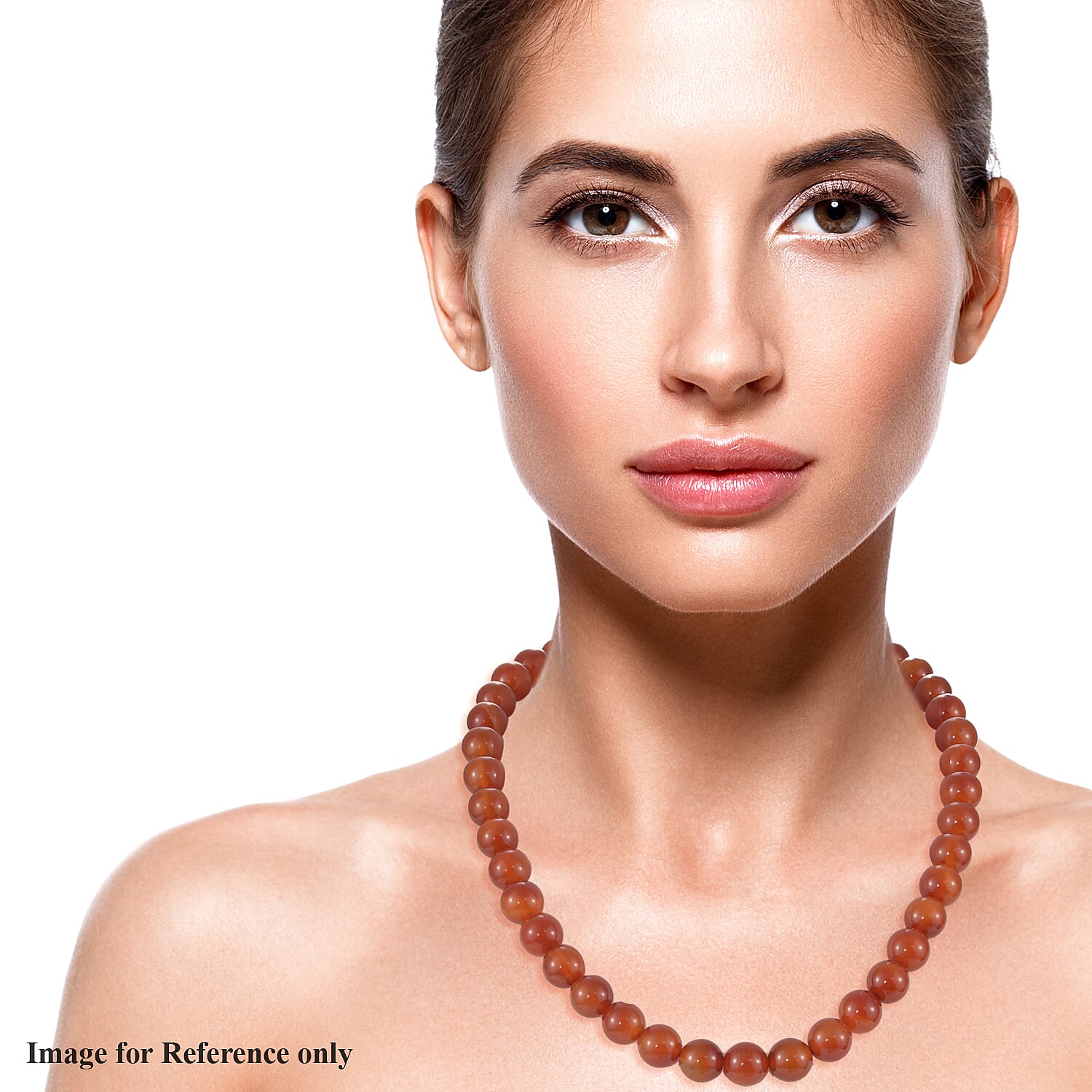 Ankur Treasure Chest Red Agate Beaded Necklace, 20 Inch Necklace in Sterling Silver, Silver Bead Necklace 484.60 ctw