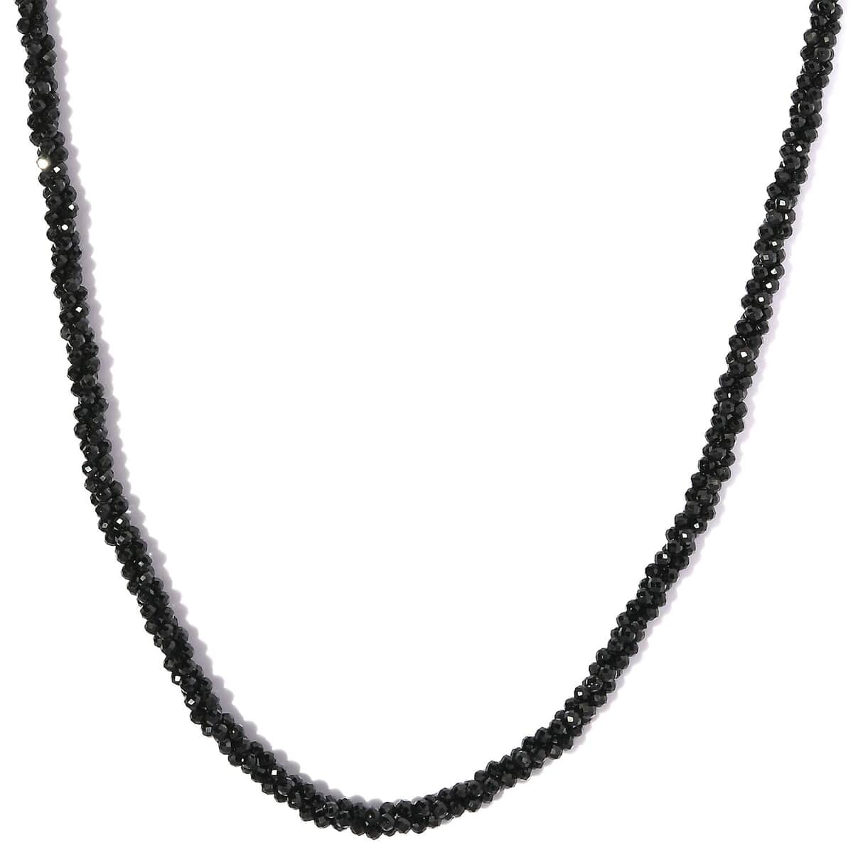 Ankur Treasure Chest Thai Black Spinel Beaded Necklace, 20 Inch Necklace in Sterling Silver, Silver Bead Necklace 80.00 ctw image number 0