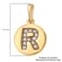 Lolos Exclusive Pick's Diamond Initial R Pendant in 14K Yellow Gold Over Sterling Silver 0.07 ctw image number 5