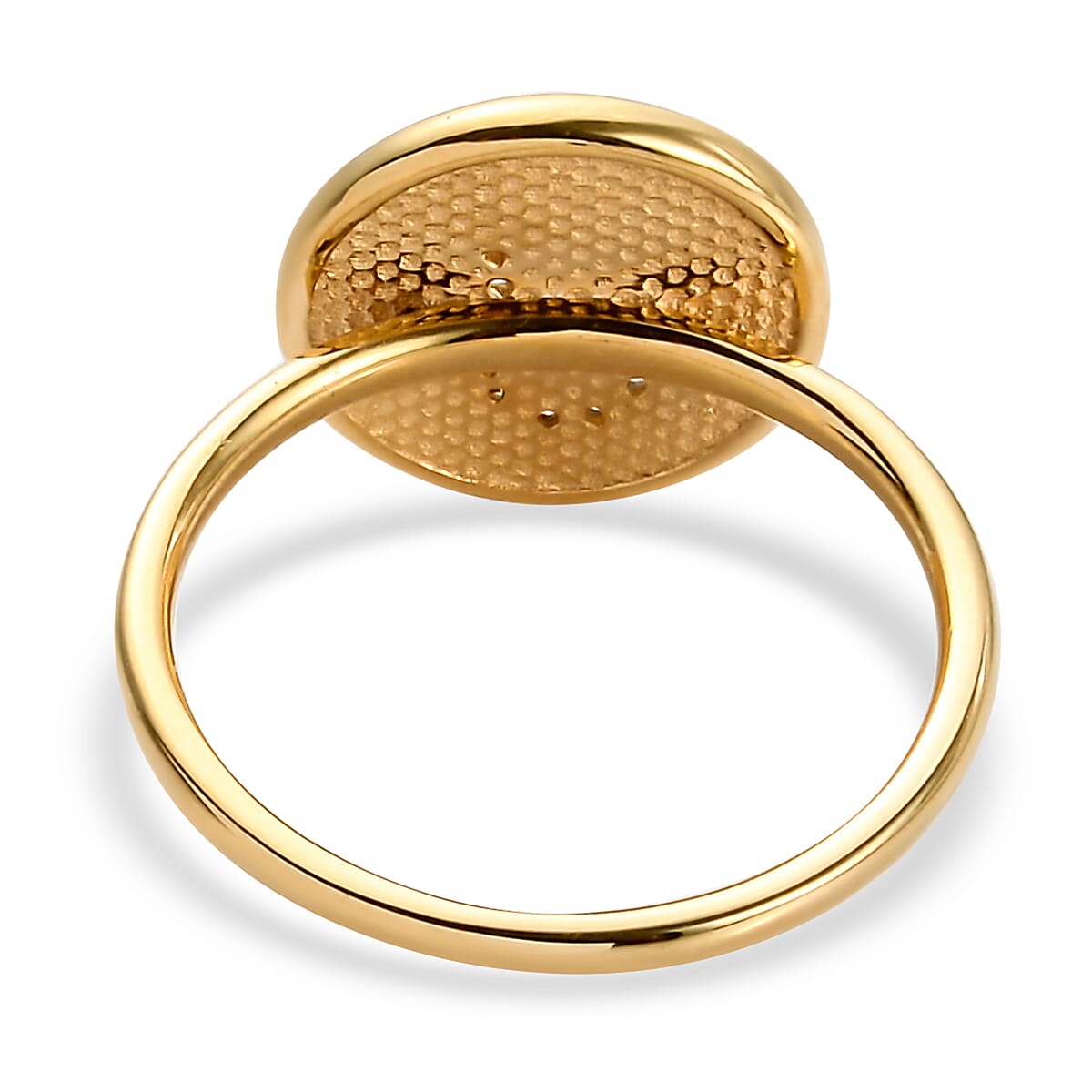 Diamond Initial J Ring in 14K Yellow Gold Over Sterling Silver (Size 8.0) 0.05 ctw image number 4