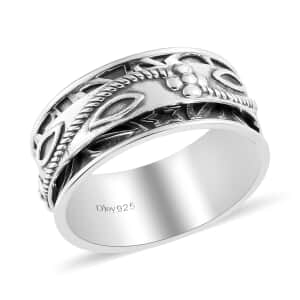 Sterling Silver Spinner Ring (Size 10.0) 4.90 Grams