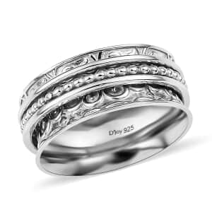 Spinner Ring in Sterling Silver (Size 10.0) 4.15 Grams