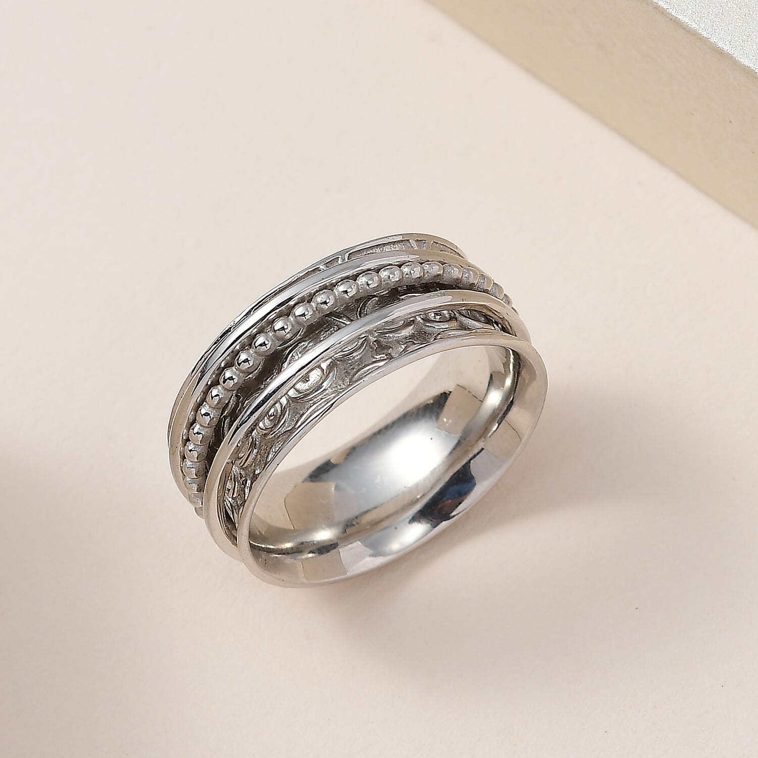 D'Joy Spinner Ring in Sterling Silver (Size 10.0) 4.15 Grams