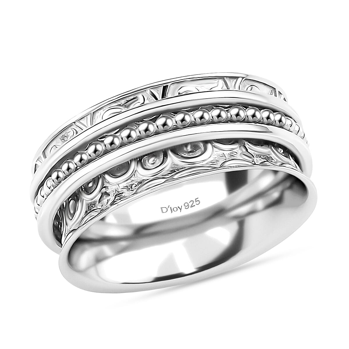 D'Joy Spinner Ring in Sterling Silver (Size 10.0) 4.15 Grams