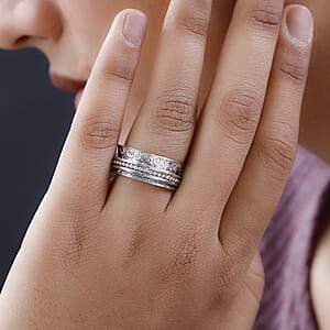 D'Joy Spinner Ring in Sterling Silver (Size 7.0) 4.15 Grams