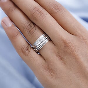 D'Joy Spinner Ring in Sterling Silver (Size 7.0) 4.15 Grams