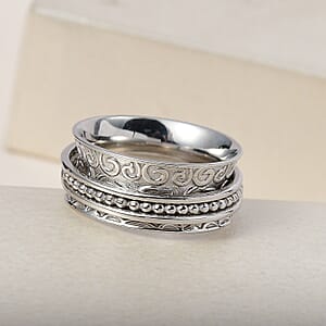D'Joy Spinner Ring in Sterling Silver (Size 7.0) 4.15 Grams