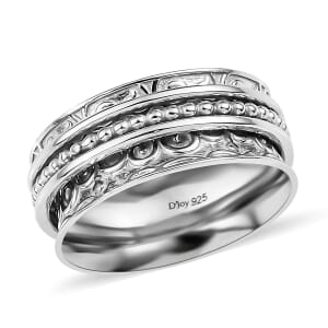 D'Joy Spinner Ring in Sterling Silver (Size 9.0) 4.15 Grams