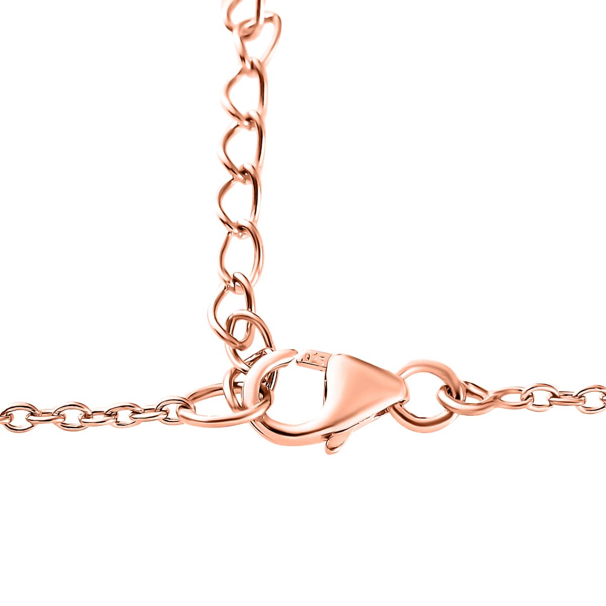 Artisan Crafted Polki Diamond Dainty Drop Station Necklace 18-20 Inches in 14K Rose Gold Over Sterling Silver 2.00 ctw image number 4