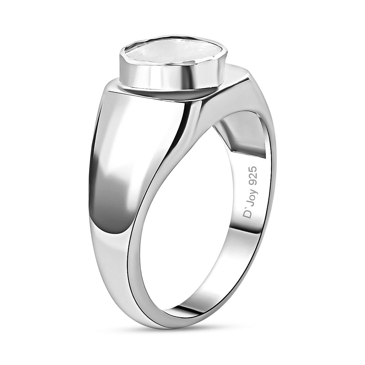 Polki Diamond Men's Ring in Platinum Over Sterling Silver (Size 14.0) 0.50 ctw image number 3