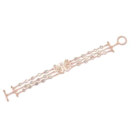 4 Butterfly Bracelet Rose Gold