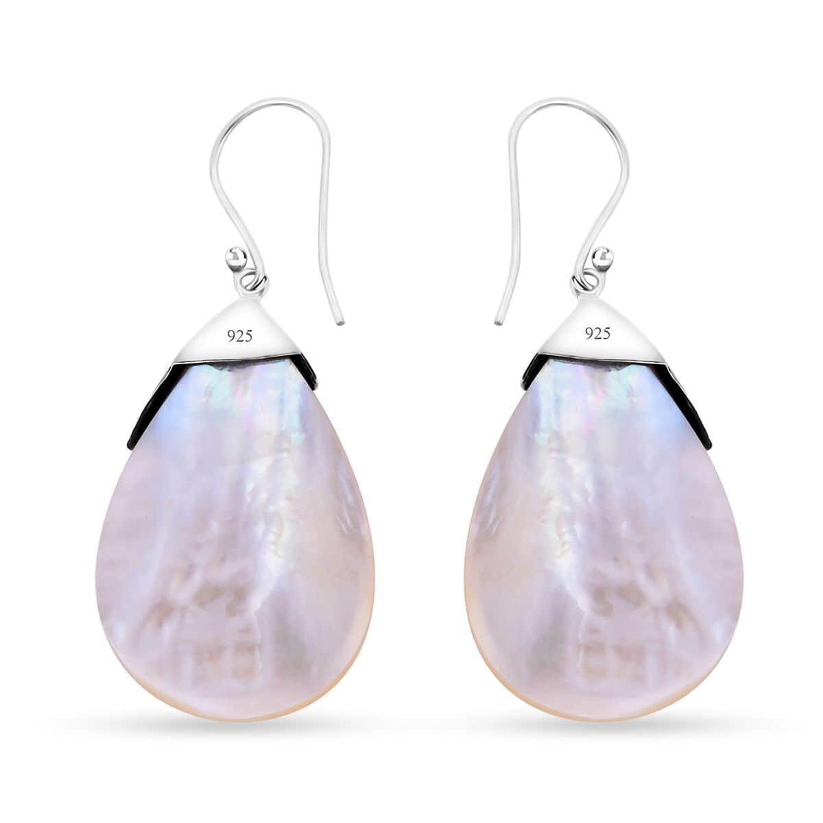 Mother of Pearl Drop Earrings in Sterling Silver image number 3