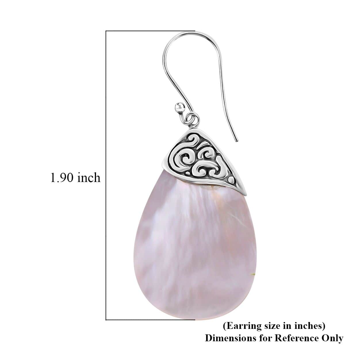 Mother of Pearl Drop Earrings in Sterling Silver image number 4