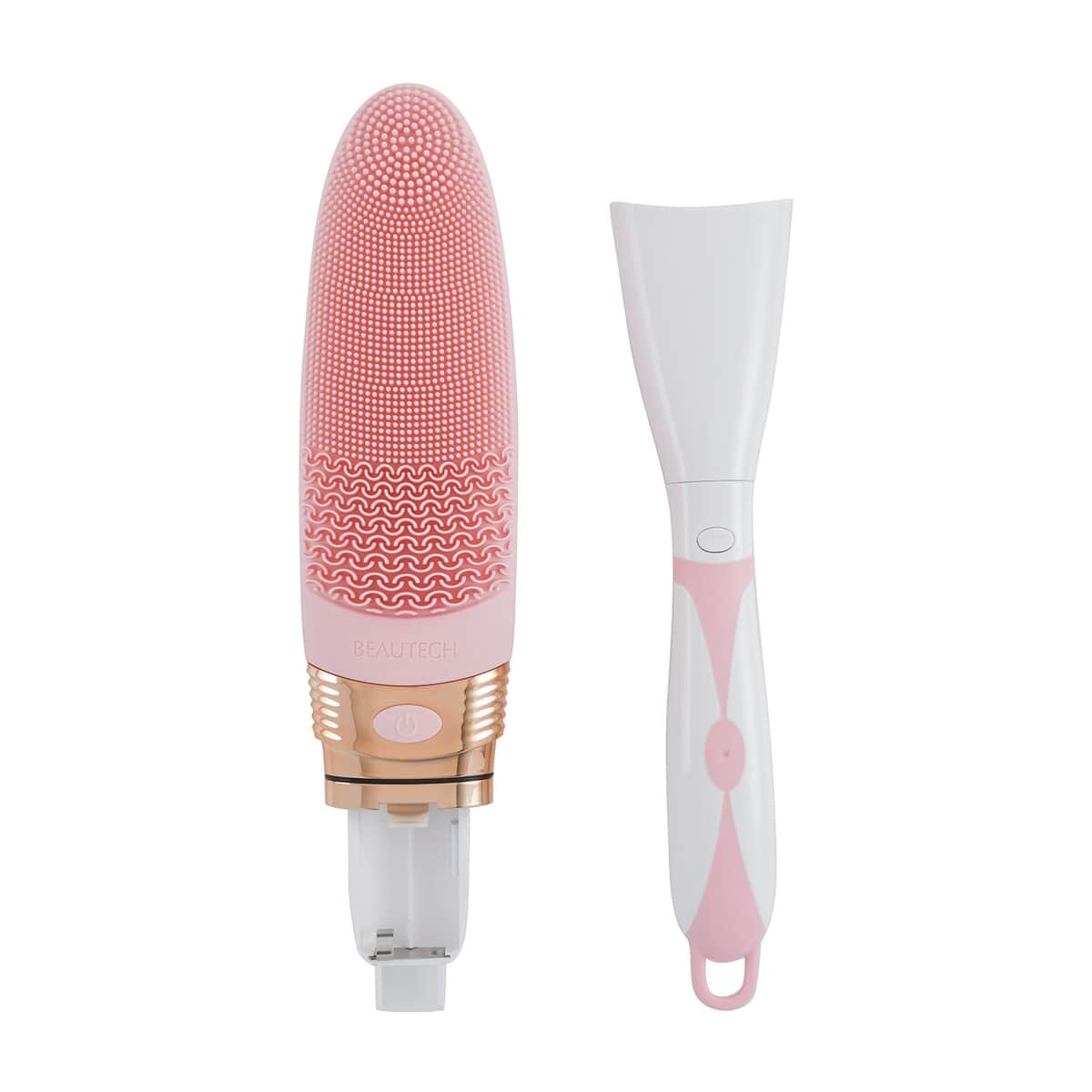 Electric Vibration Long Handle Silicone Bath Brush- Pink (16.9"x2.55"x1.57") (2AA Battery Not Incuded) image number 0