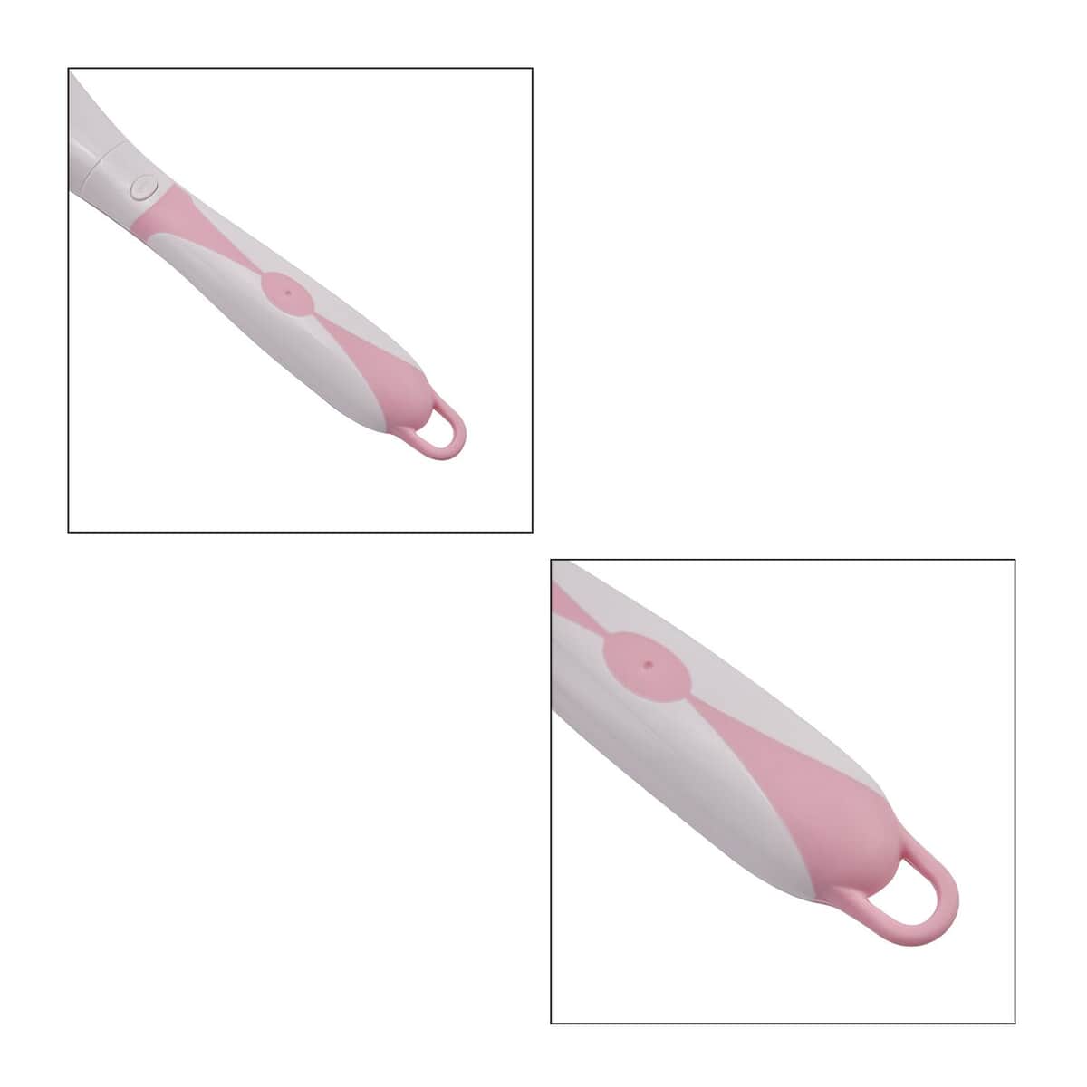 Electric Vibration Long Handle Silicone Bath Brush- Pink (16.9"x2.55"x1.57") (2AA Battery Not Incuded) image number 6