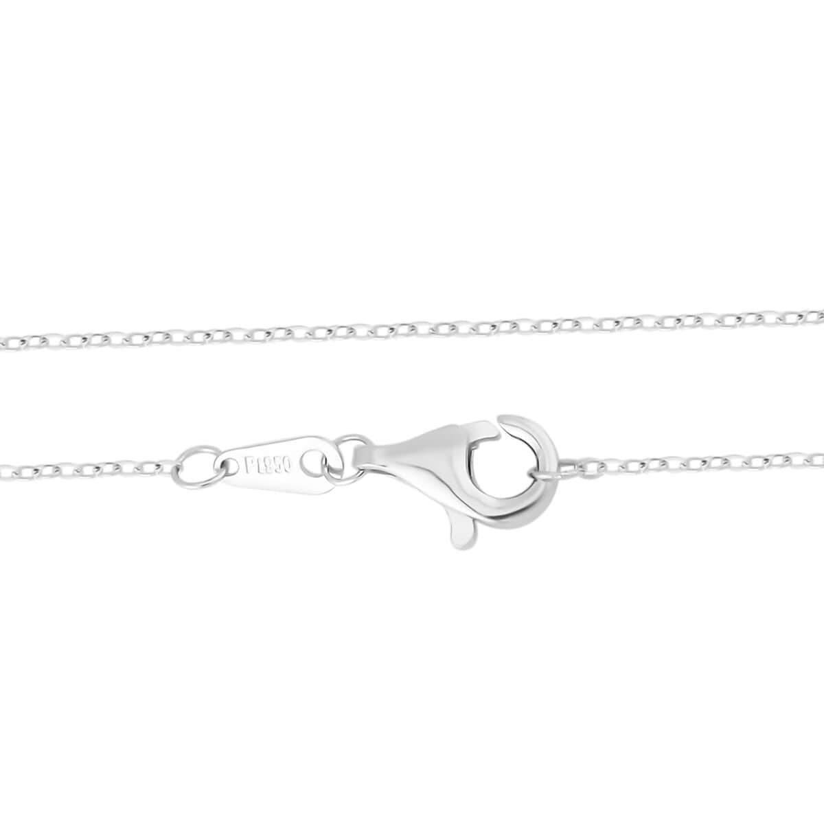 950 Platinum Cable Chain with Lobster Lock 18 Inches 3.06 Grams image number 2