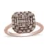 Natural Champagne Diamond Cluster Ring in Vermeil Rose Gold Over Sterling Silver (Size 8.0) 0.50 ctw image number 0
