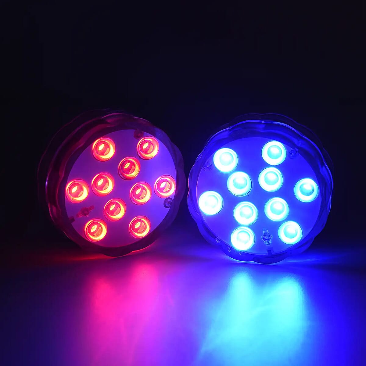 Set of 2 Multi Color 10 LED Submersible Light with 2pcs Remote image number 5