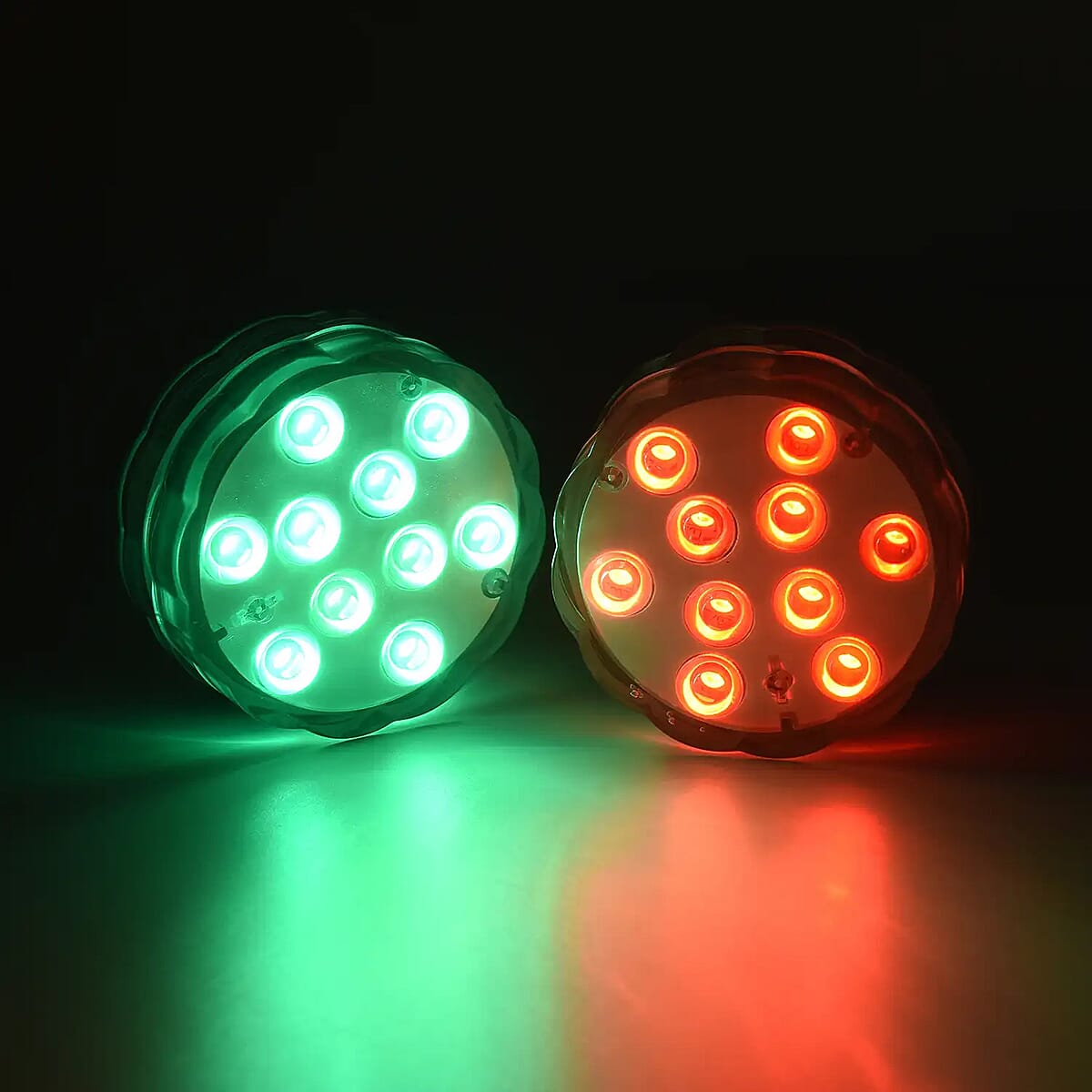 Set of 2 Multi Color 10 LED Submersible Light with 2pcs Remote image number 6