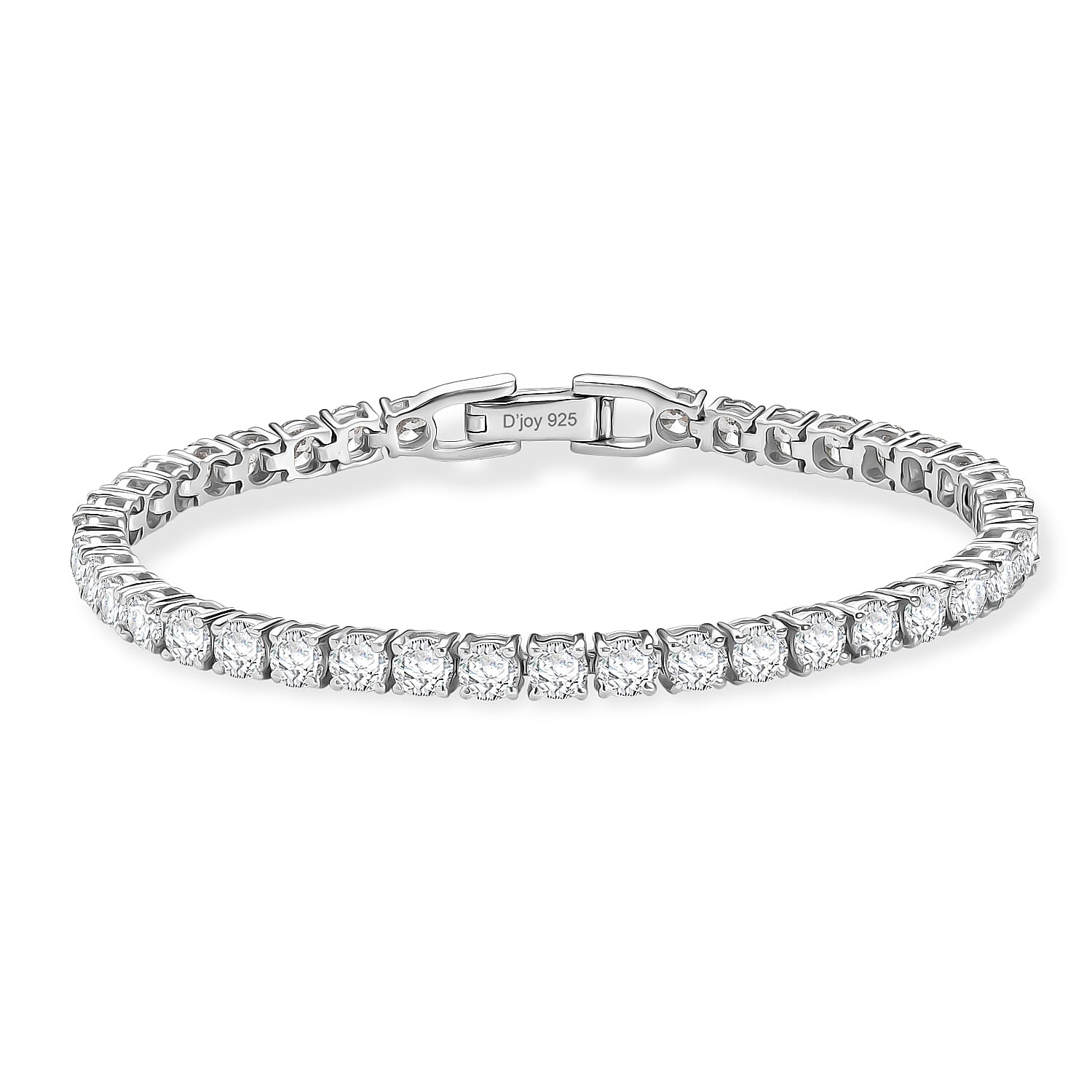 Swarovski Zirconia 12.75 ctw Platinum Over Sterling Silver Bracelet (7.25 In)