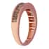 10K Rose Gold Natural Champagne Diamond Half Eternity Band Ring (Size 5.0) 3 Grams 1.00 ctw image number 3