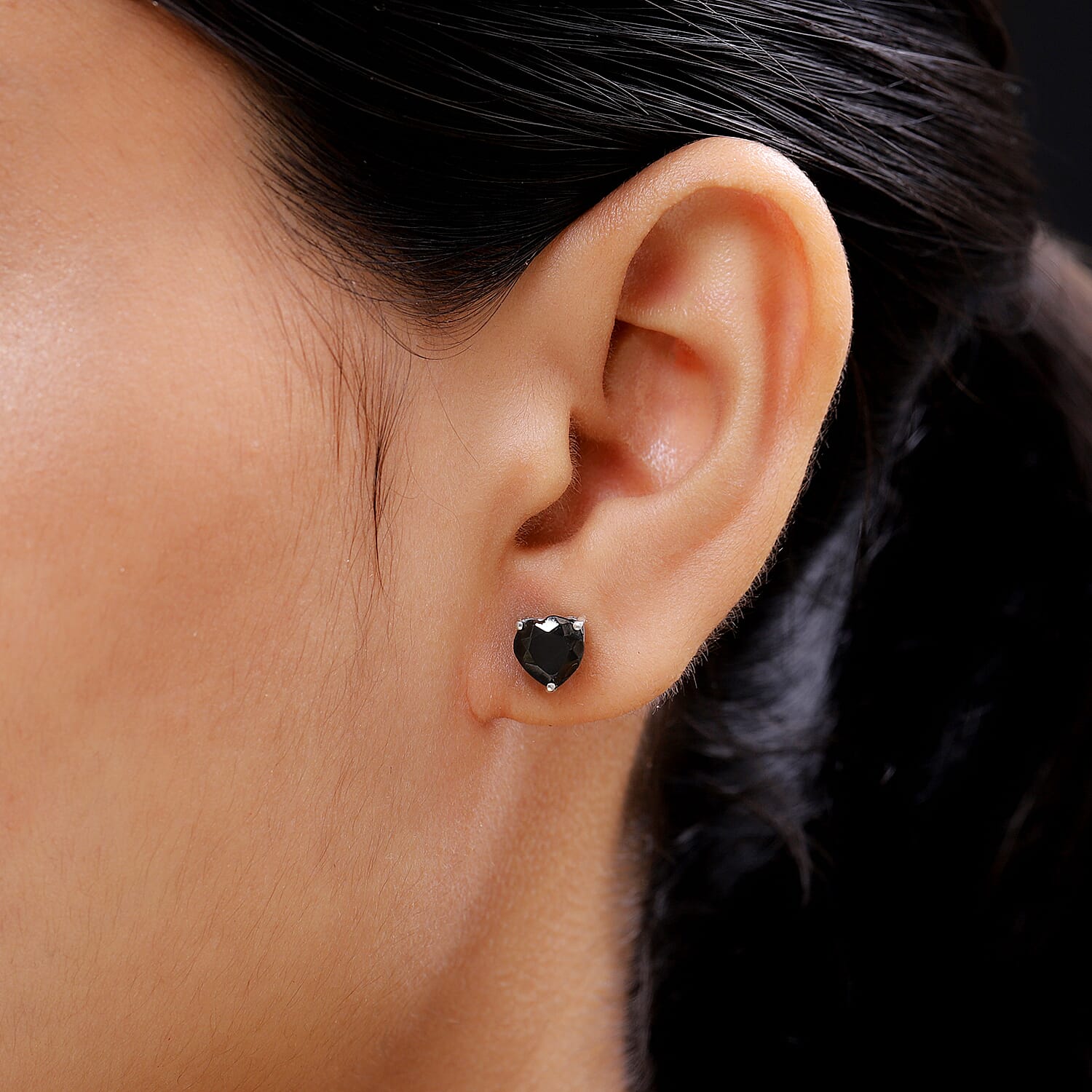 Silver Shungite 1.50 ctw Earrings in Platinum Over Sterling Silver