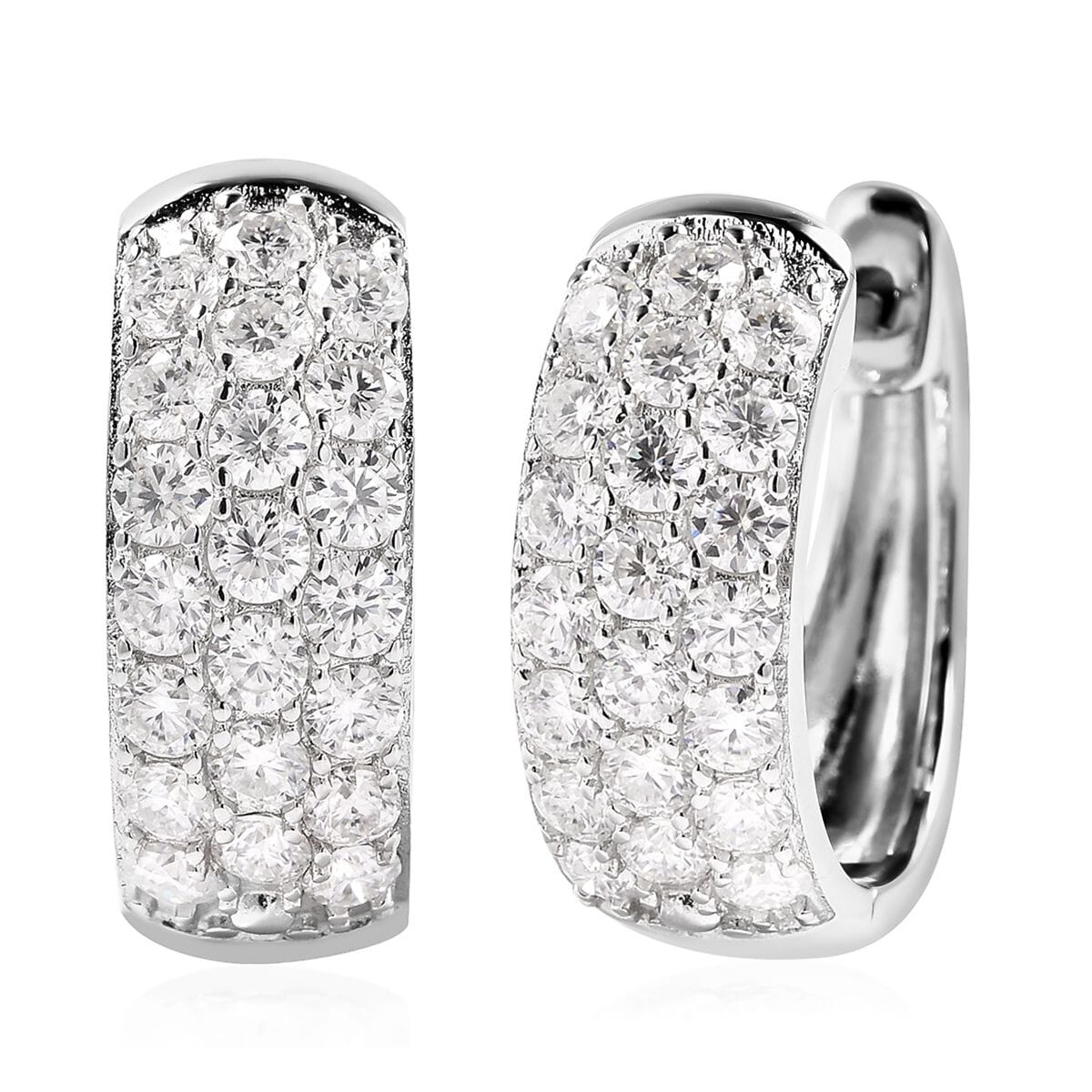 Moissanite huggie deals earrings