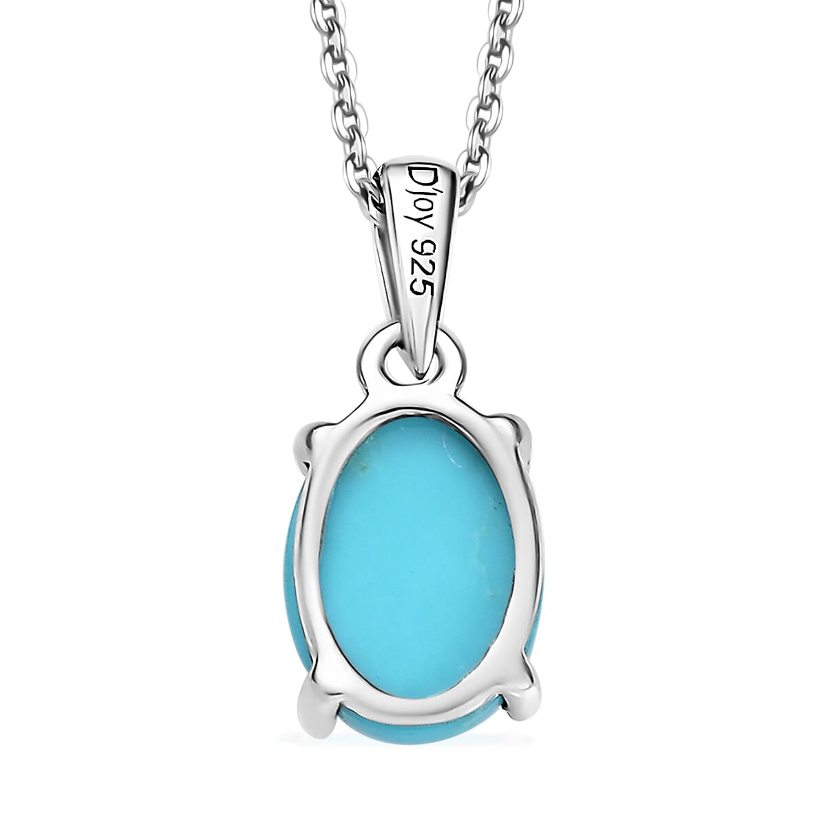 Premium Sleeping Beauty Turquoise 1.15 ctw Pendant without Chain in Platinum Over Sterling Silver 