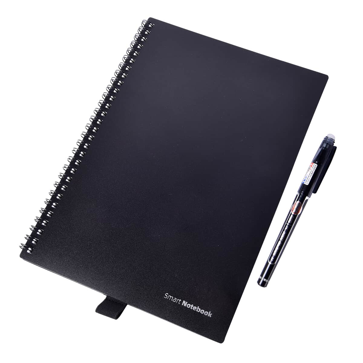 Black B5 Size Smart Reusable Dot Grid Eco Friendly Notebook with 1 Smudge Proof Reusable Ink Pen with erasable rubber image number 0