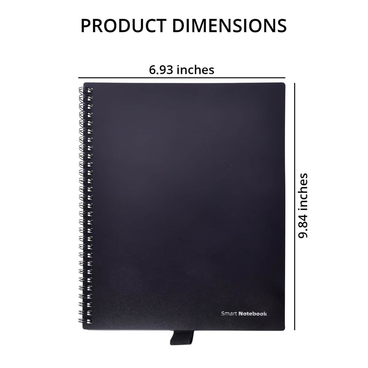 Black B5 Size Smart Reusable Dot Grid Eco Friendly Notebook with 1 Smudge Proof Reusable Ink Pen with erasable rubber image number 3