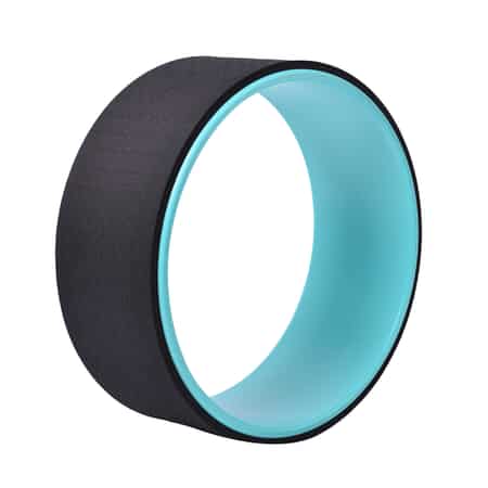 Black Yoga Wheel for Flexibility, Stretching, Home Fitness, Balance Training (Bearing Up to 600 pounds) image number 0