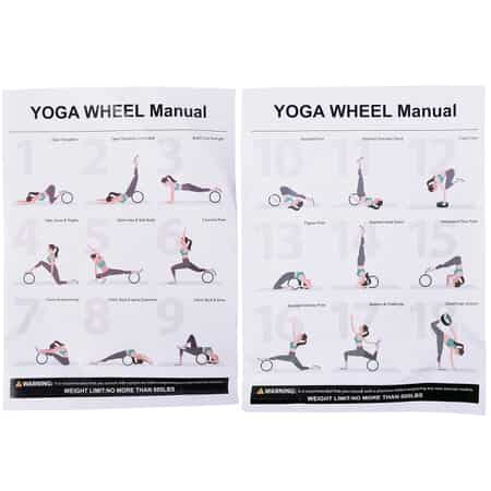 Black Yoga Wheel for Flexibility, Stretching, Home Fitness, Balance Training (Bearing Up to 600 pounds) image number 5