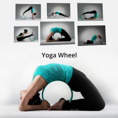 Purple Yoga Wheel for Flexibility, Stretching, Home Fitness, Balance Training (Bearing Up to 600 pounds) image number 1
