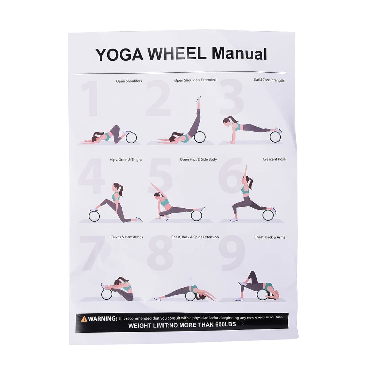 Purple Yoga Wheel for Flexibility, Stretching, Home Fitness, Balance Training (Bearing Up to 600 pounds) image number 4